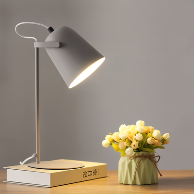 Macaron Tischlampe - Skandinavische gelbe Schreibtischlampe