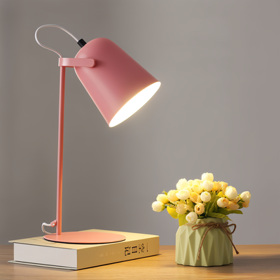 Macaron Tischlampe - Skandinavische gelbe Schreibtischlampe