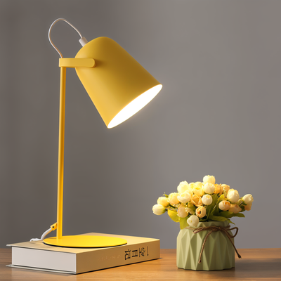 Macaron Tischlampe - Skandinavische gelbe Schreibtischlampe