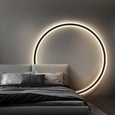 Moderne, runde und minimalistische LED-Wandleuchte