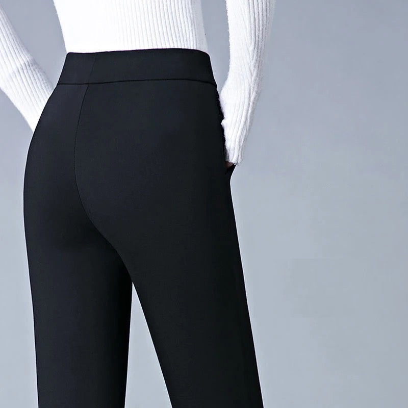 Leggings mit hoher Taille für Damen - Stretch-Passform - Faux Pocket Detail - Bequem & flexibel