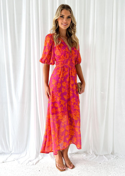 Kathy - Elegantes Maxikleid mit V-Ausschnitt