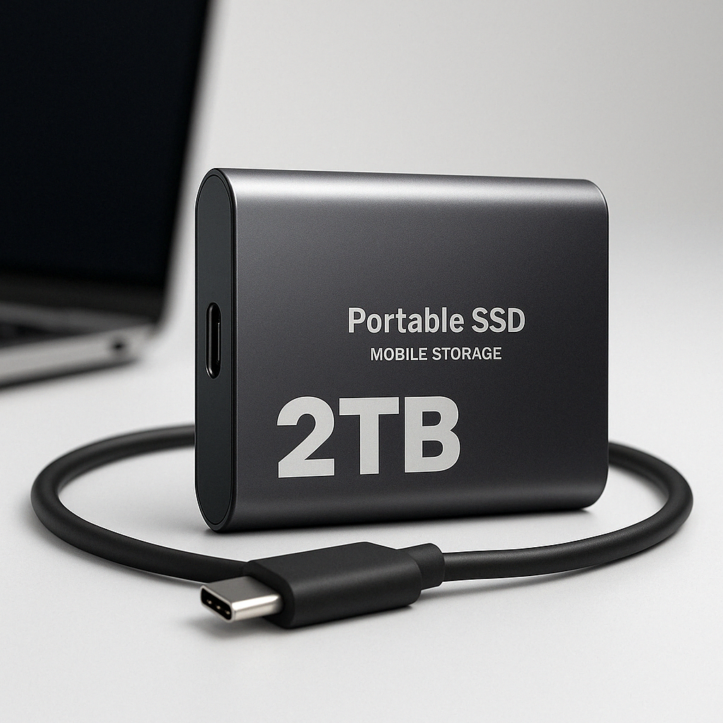 Tragbare SSD-Festplatte 2TB Externer Speicher Kompakt Schnell Beste Qualität