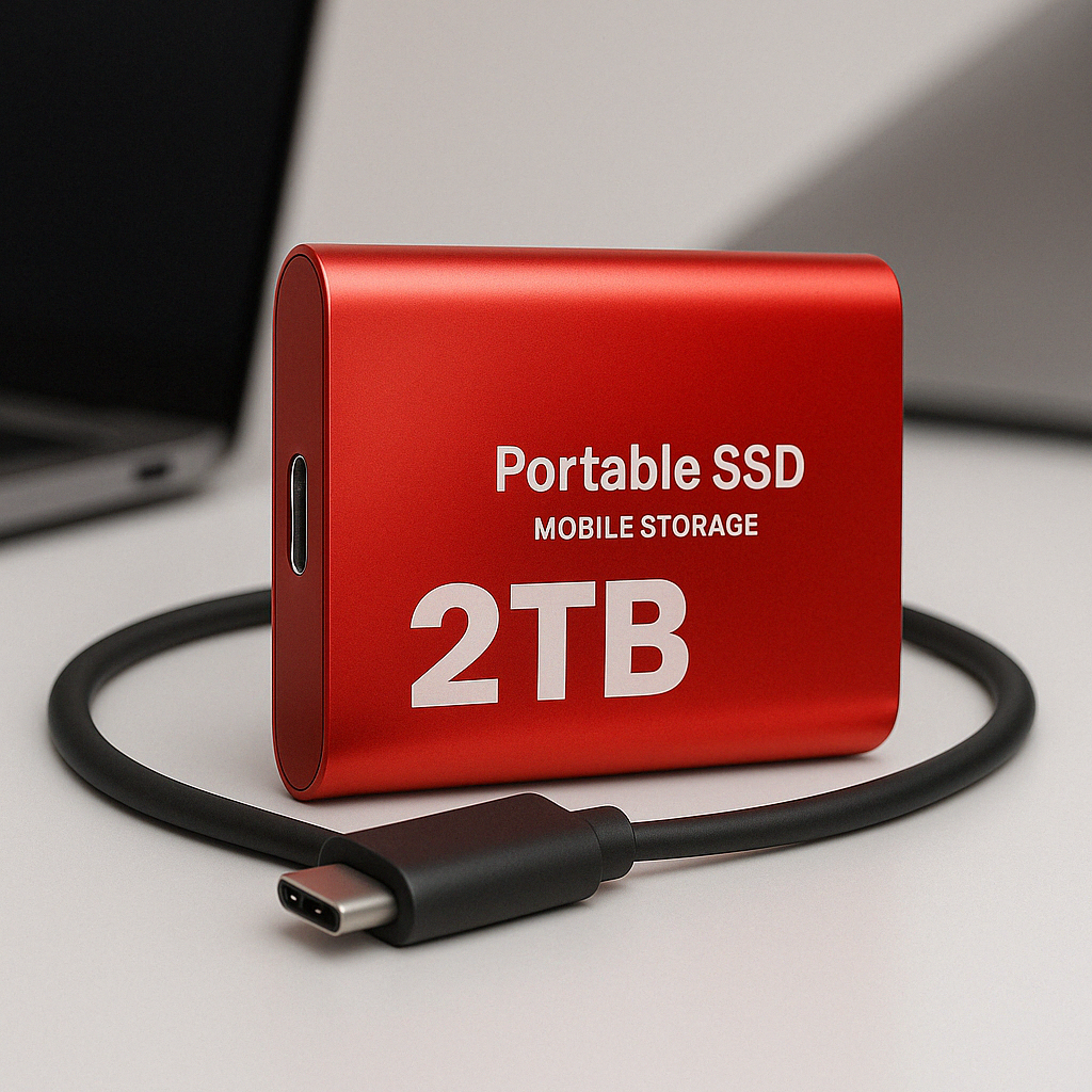 Tragbare SSD-Festplatte 2TB Externer Speicher Kompakt Schnell Beste Qualität