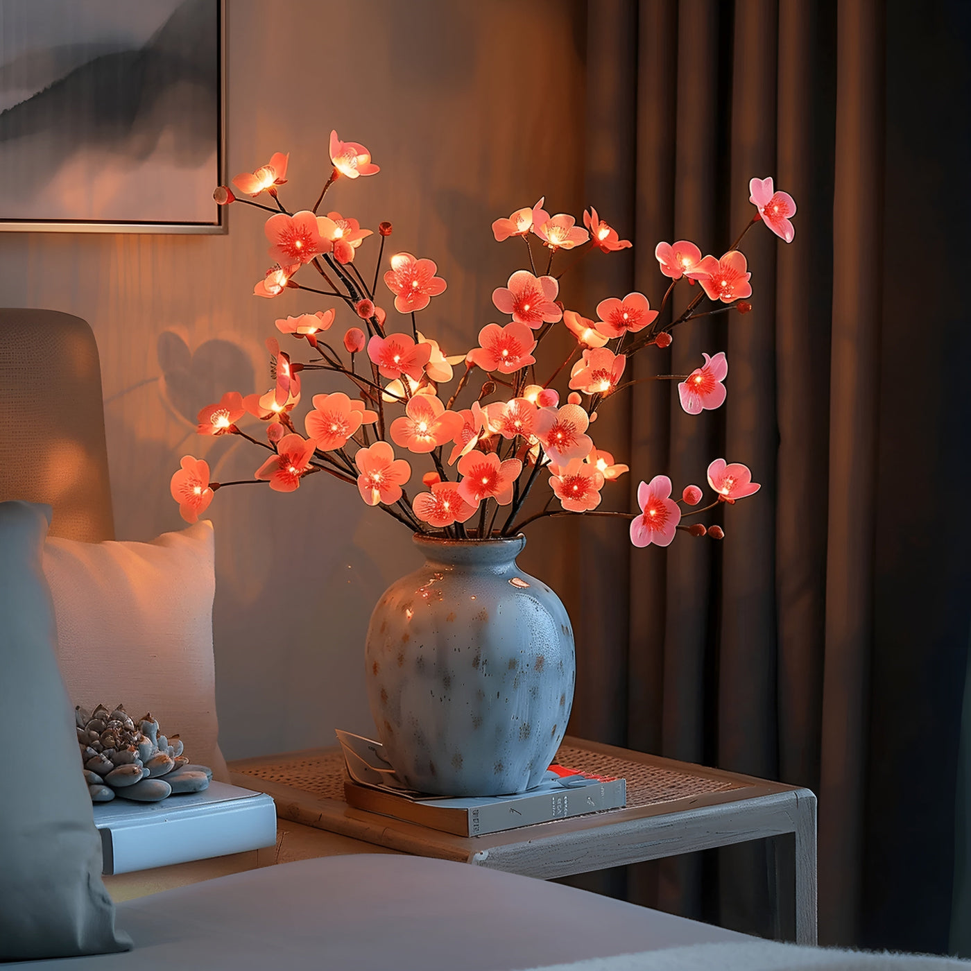 Lámpara decorativa LED EverLeaf con forma de rama: elegante diseño natural para la decoración del hogar y la oficina.