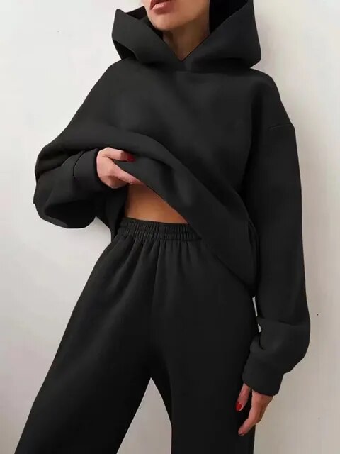 Ensemble sweat à capuche et pantalon de jogging pour femmes