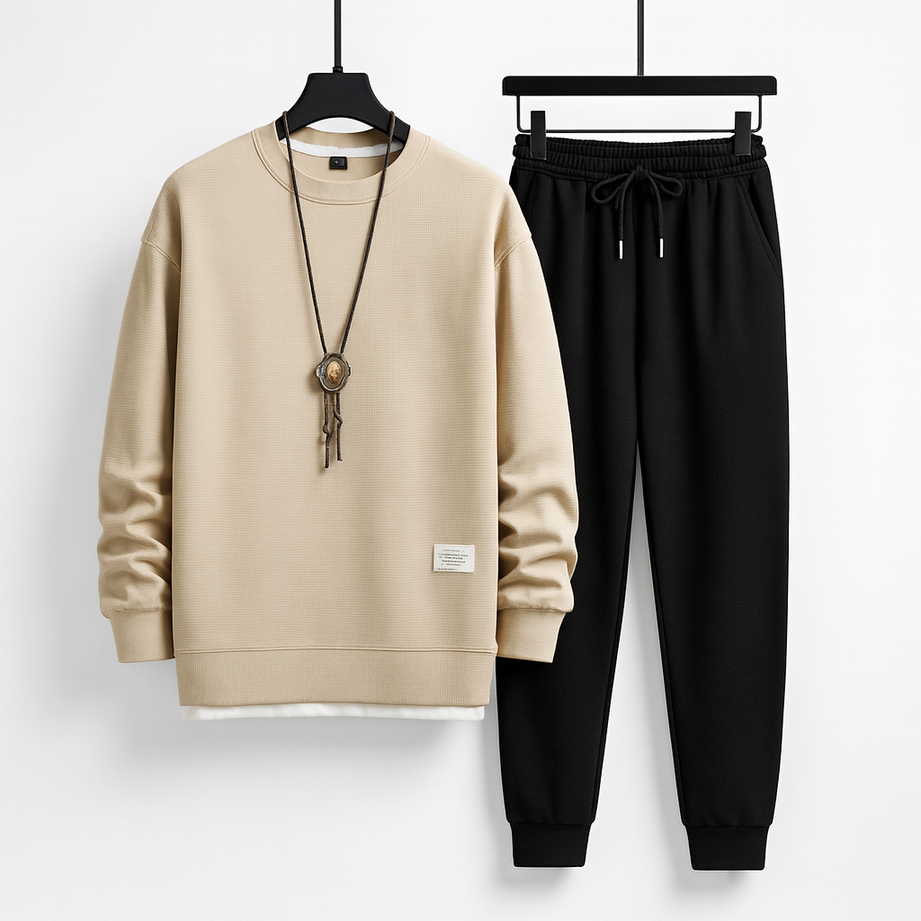 Matching tracksuit beige/black