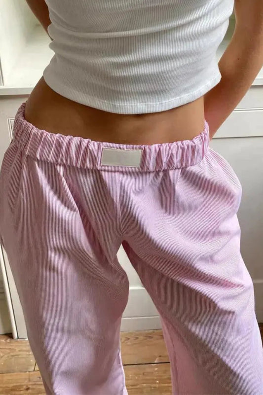 Pantaloni a taglio dritto con vita alta da donna