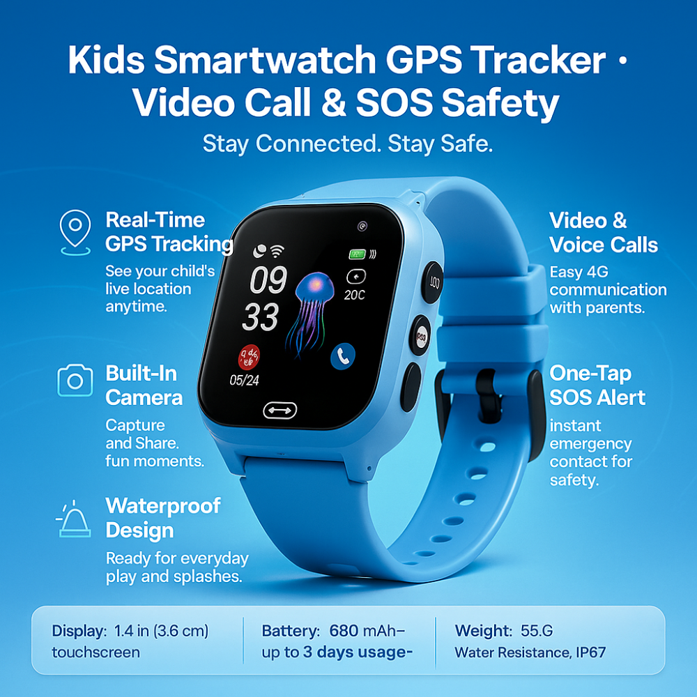 Reloj inteligente para niños con GPS y videollamada