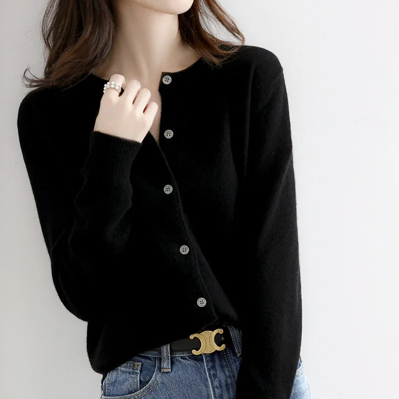 Sophie | Women's Soft Cashmere Cardigan with Button Placket