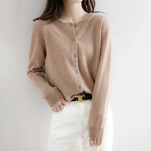 Sophie | Women's Soft Cashmere Cardigan with Button Placket