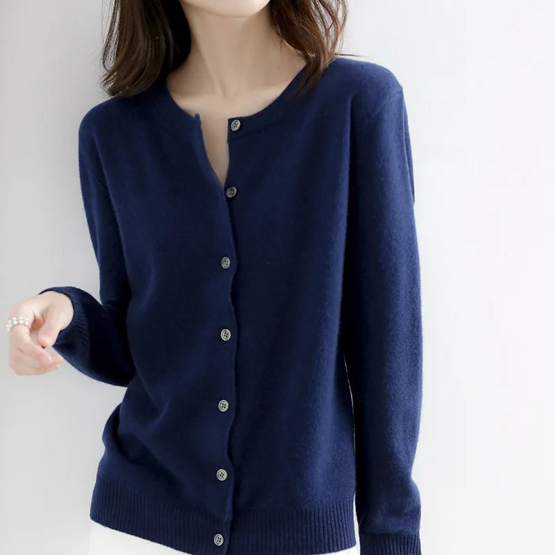Sophie | Women's Soft Cashmere Cardigan with Button Placket