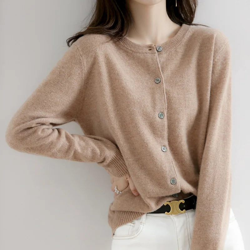 Sophie | Women's Soft Cashmere Cardigan with Button Placket