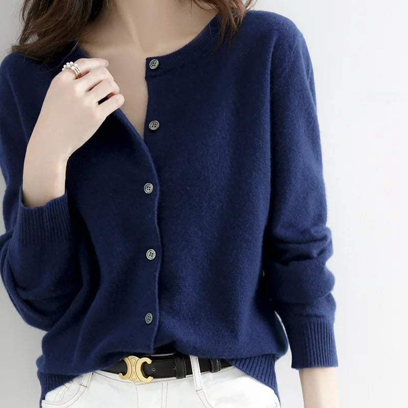 Sophie | Women's Soft Cashmere Cardigan with Button Placket