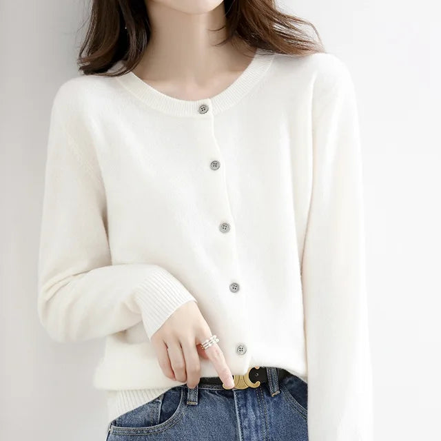 Sophie | Women's Soft Cashmere Cardigan with Button Placket