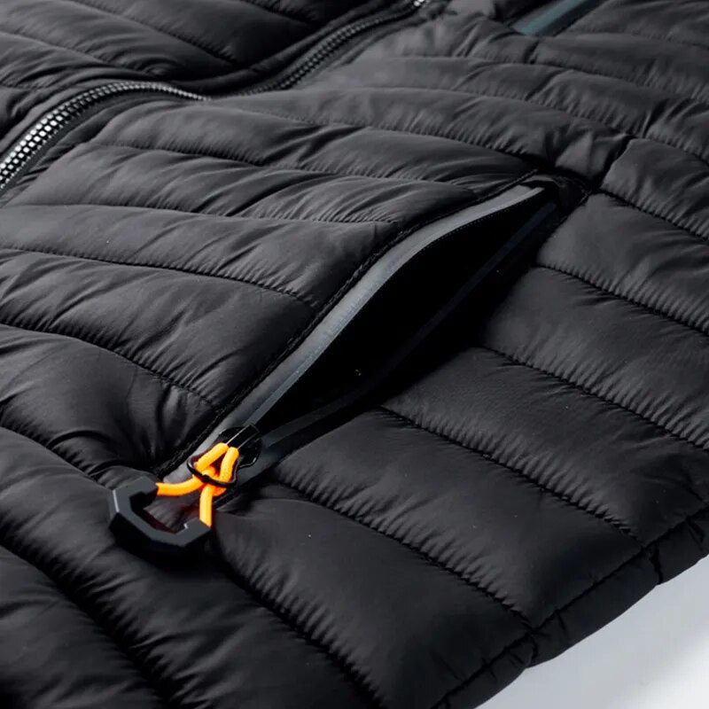 Pánska zimná páperová bunda, tepelná izolácia