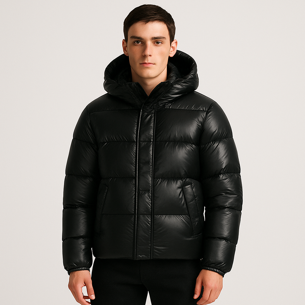  Quilted jacket black with model