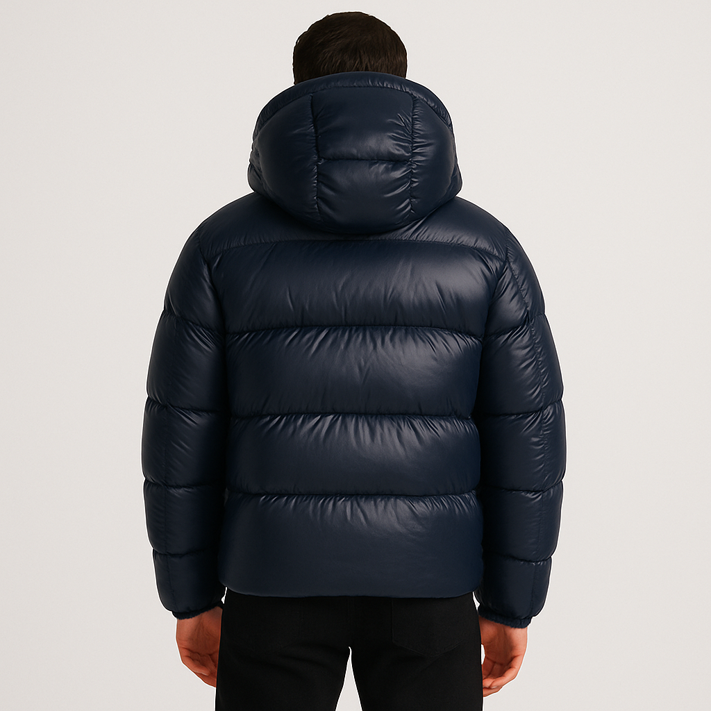  Quilted jacket blue back view