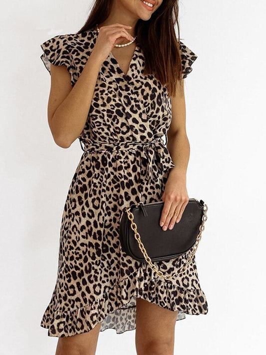 Stunning mini dress with leopard print