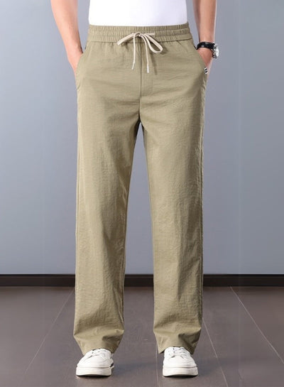 Klassische Leinenhose Herren gerade geschnitten stilvoller Look