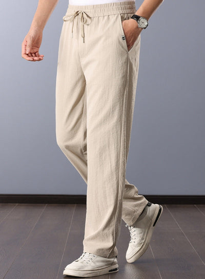 Klassische Leinenhose Herren gerade geschnitten stilvoller Look