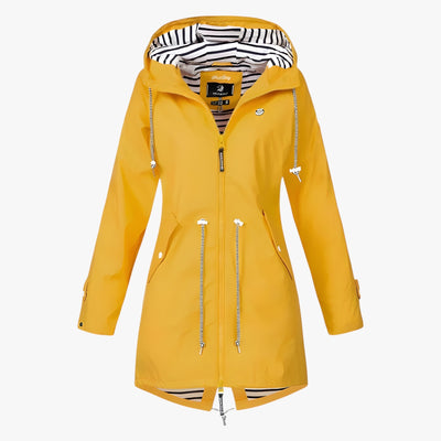Beatrice | Wasserdichter Parka – Verstellbare Passform mit gestreifter Kapuzenfutter