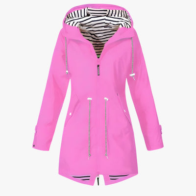 Beatrice | Wasserdichter Parka – Verstellbare Passform mit gestreifter Kapuzenfutter