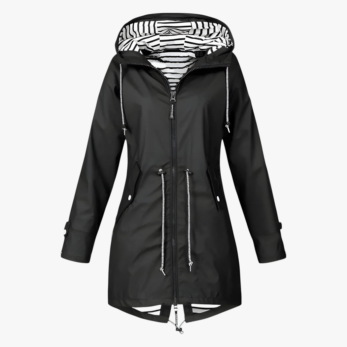 Beatrice | Wasserdichter Parka – Verstellbare Passform mit gestreifter Kapuzenfutter