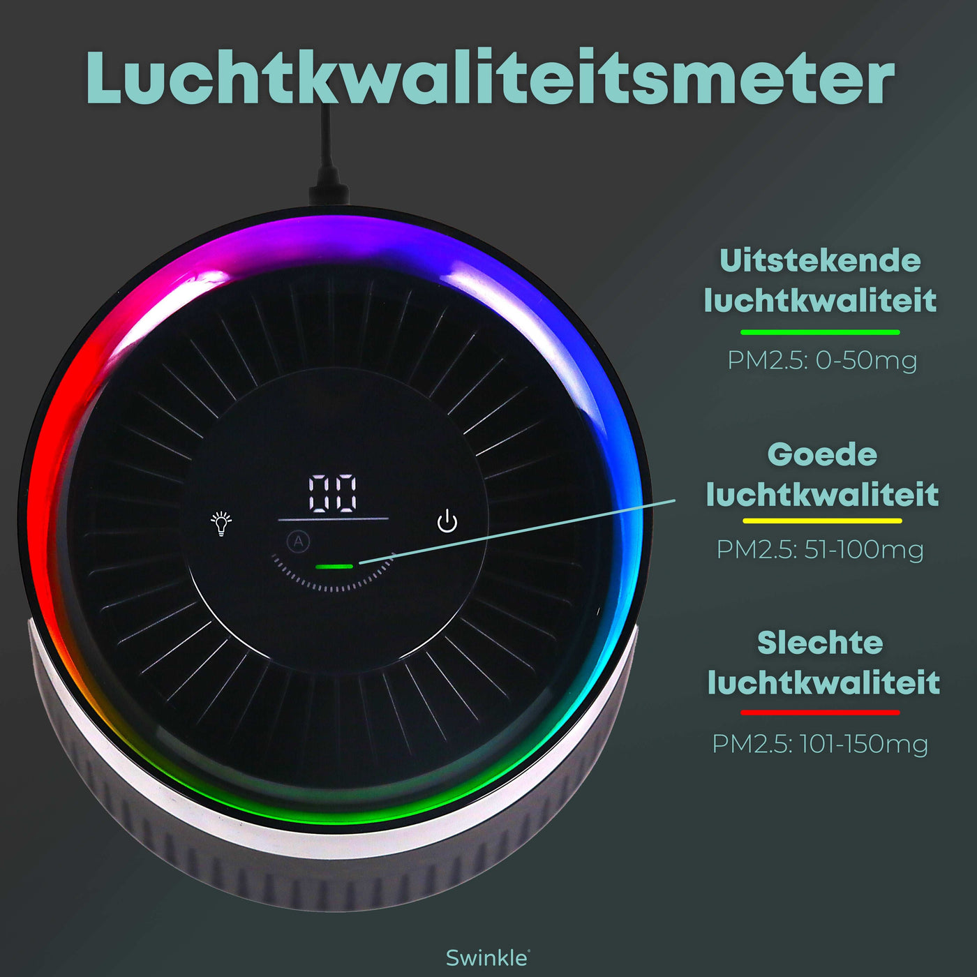 Luftreiniger - Luftreiniger mit LED-Beleuchtung und HEPA-Filter