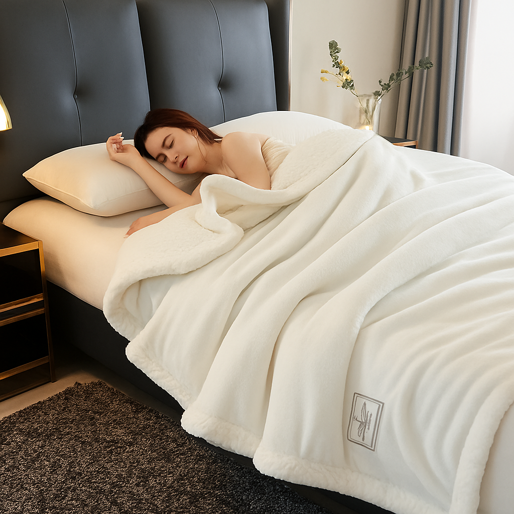 Fleece blanket white