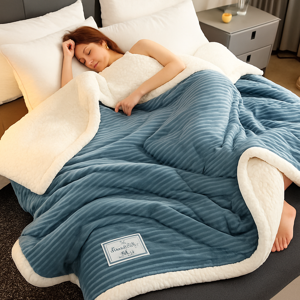 Fleece blanket dark blue