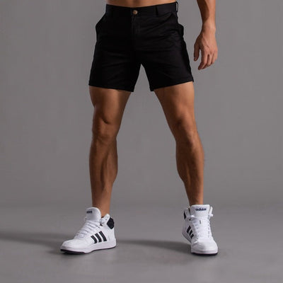 Herren Chino-Shorts aus Baumwolle Knielang Khaki