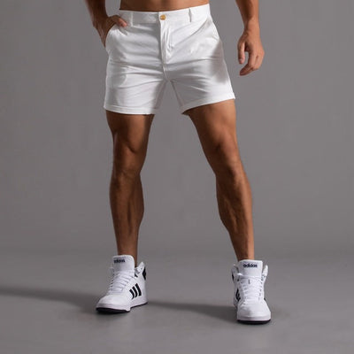 Herren Chino-Shorts aus Baumwolle Knielang Khaki
