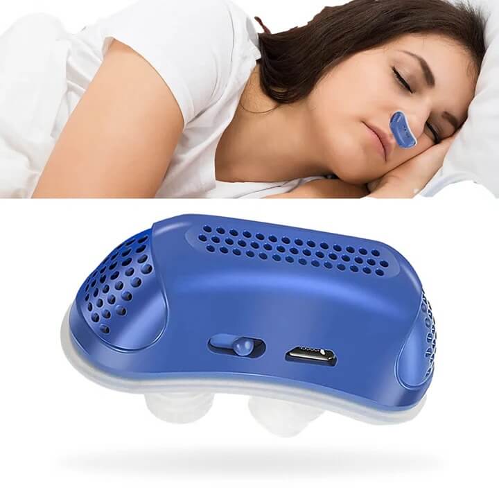 Dispositivo Micro CPAP para la apnea del sueño con carga USB: compacto, portátil y silencioso para una mejor noche de sueño.