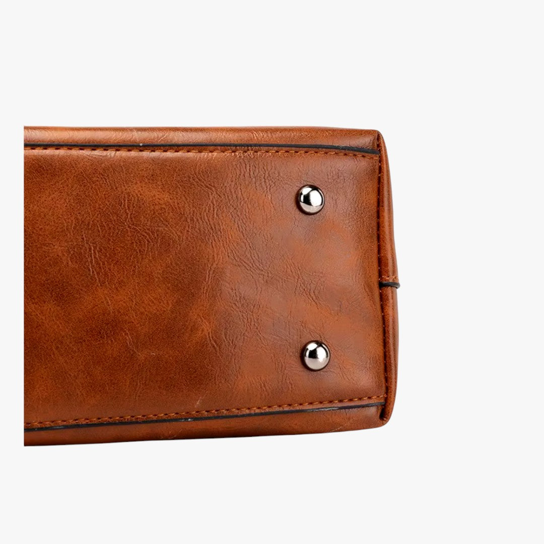 Lederhandtasche Multi-Pocket Umhängetasche im Vintage-Stil für Frauen