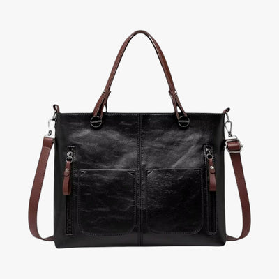 Lederhandtasche Multi-Pocket Umhängetasche im Vintage-Stil für Frauen