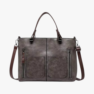 Lederhandtasche Multi-Pocket Umhängetasche im Vintage-Stil für Frauen