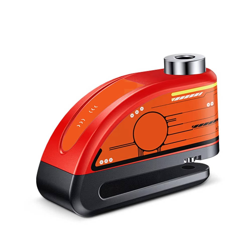 Alarma de bloqueo de disco para motocicleta con protección impermeable y sirena de 120dB - Recargable por USB con batería de larga duración