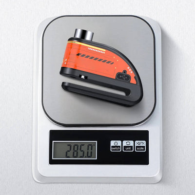 Alarma de bloqueo de disco para motocicleta con protección impermeable y sirena de 120dB - Recargable por USB con batería de larga duración