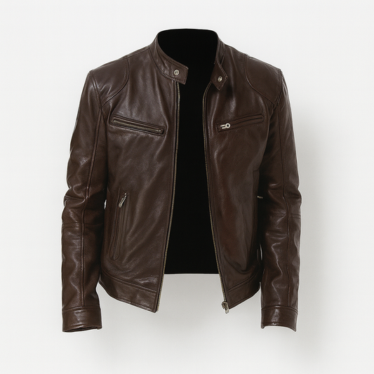 Leather jacket for men brown
