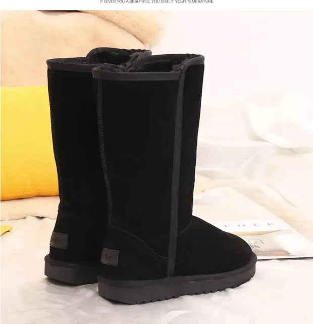 Warme Damen-Schneestiefel - Bequeme Winterstiefel mit Plüschfutter
