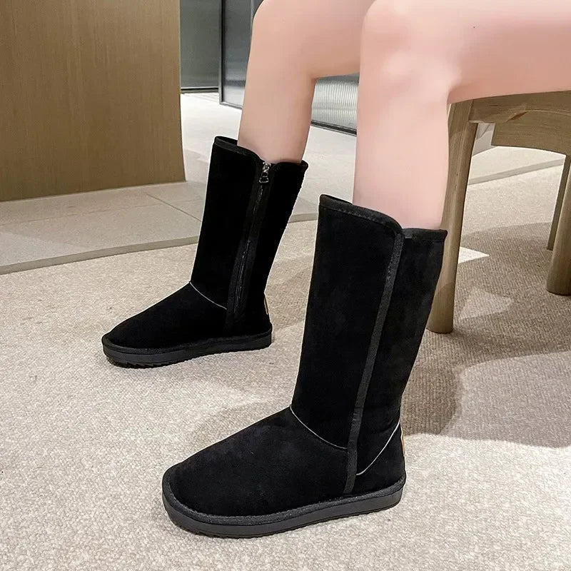 Warme Damen-Schneestiefel - Bequeme Winterstiefel mit Plüschfutter