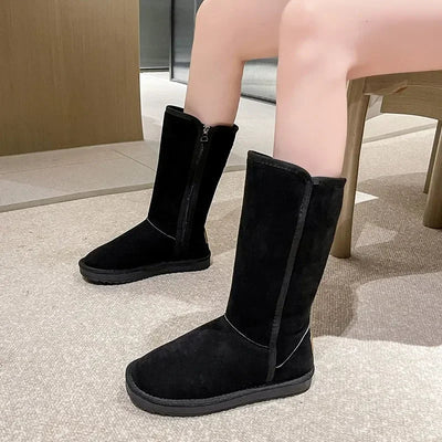 Warme Damen-Schneestiefel - Bequeme Winterstiefel mit Plüschfutter