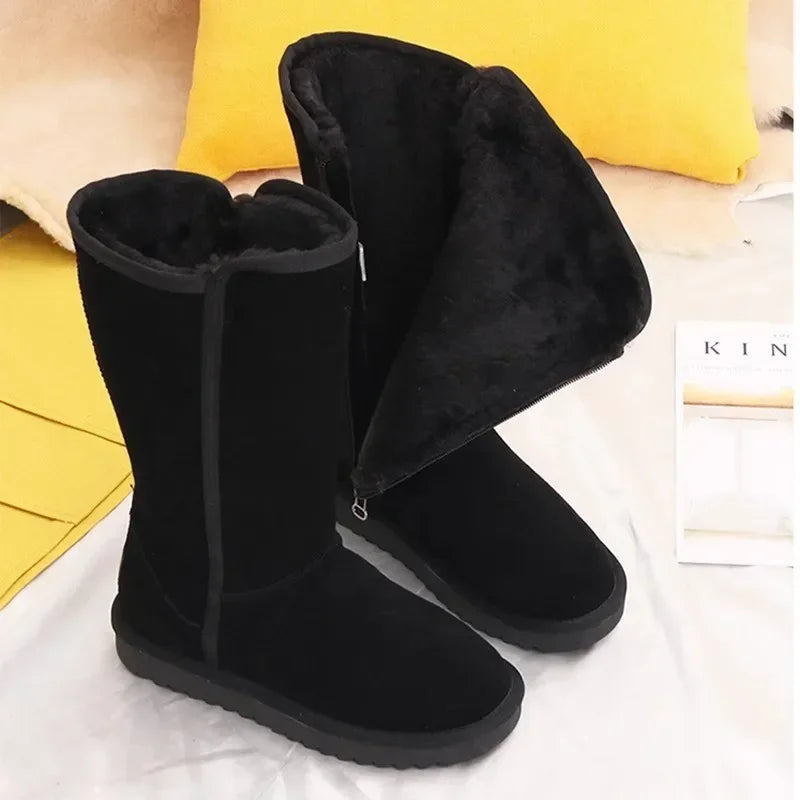 Warme Damen-Schneestiefel - Bequeme Winterstiefel mit Plüschfutter