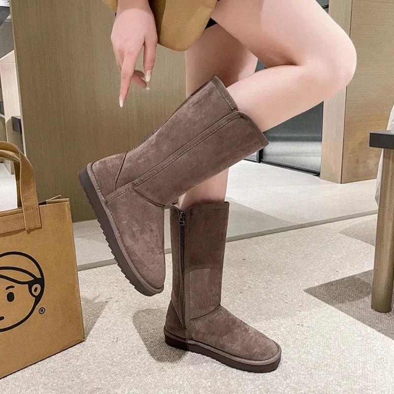 Warme Damen-Schneestiefel - Bequeme Winterstiefel mit Plüschfutter
