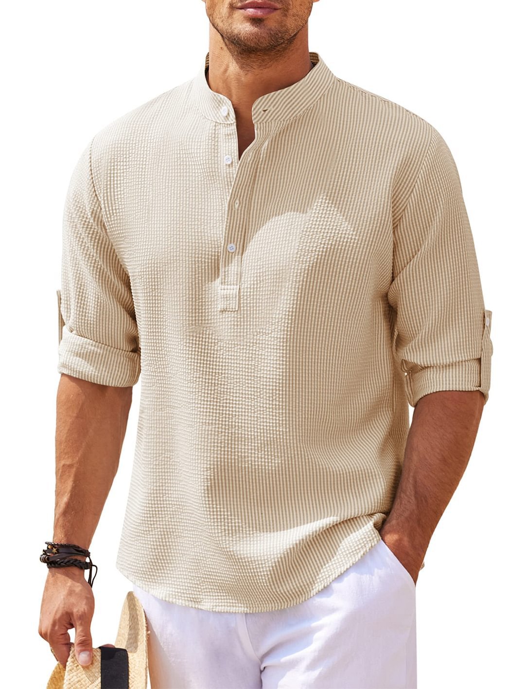 Camisa de cuello alto "Elegant Comfort"