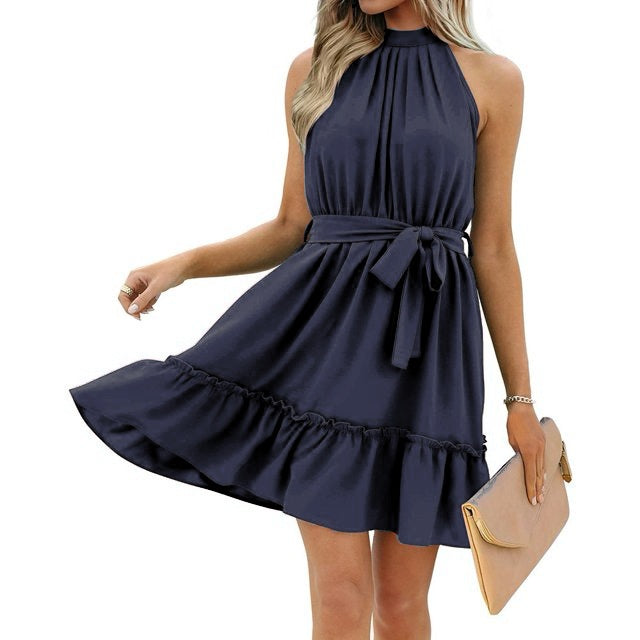 Elegante abito a tubino con scollo rotondo - stile estivo