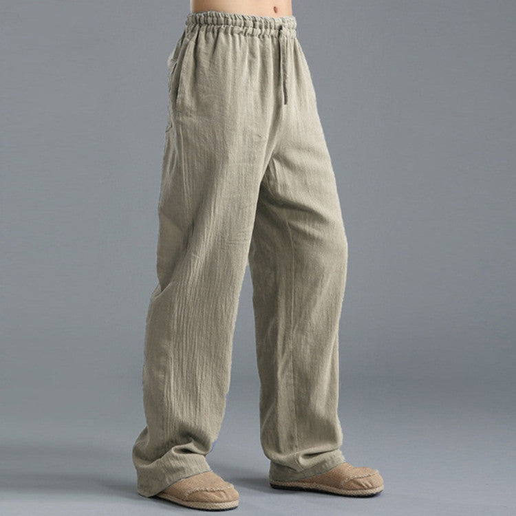 Cotton pants for men, loose fit, breathable and comfortable