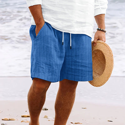 Herrenshorts Leinen-Baumwolle Mix locker geschnitten mit Taschen