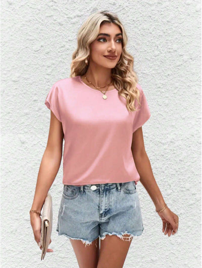 Satin-Top mit Fledermausärmeln für Damen – Stilvoll und bequem